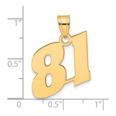 14K Yellow Gold Number 81 Pendant – view 5
