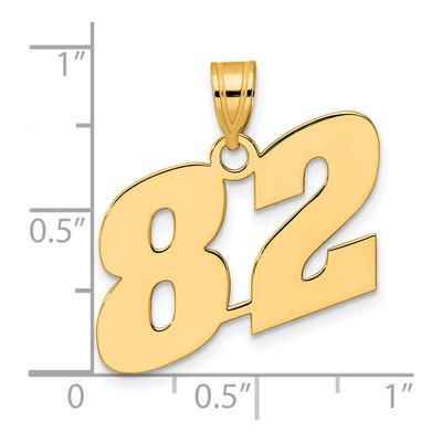 14K Yellow Gold Number 82 Pendant – view 5