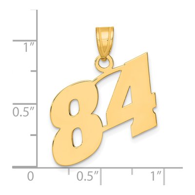 14K Yellow Gold Number 84 Pendant – view 5