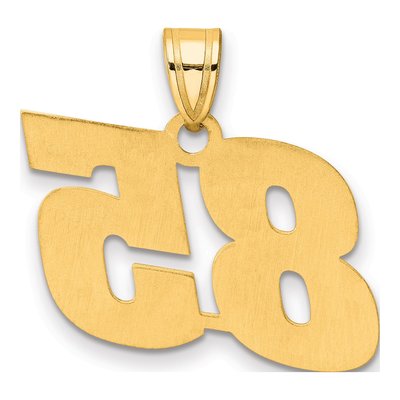 14K Yellow Gold Block Number 85 Pendant – view 4