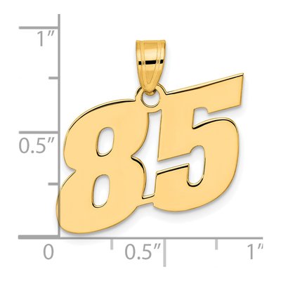 14K Yellow Gold Block Number 85 Pendant – view 5