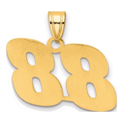 14K Yellow Gold Number 88 Pendant – view 4
