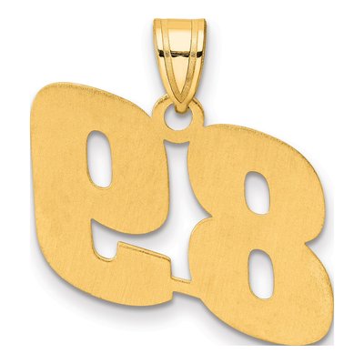 14K Yellow Gold Block Number 89 Pendant – view 4