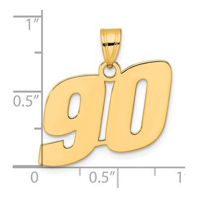 14K Yellow Gold Number 90 Pendant – view 5