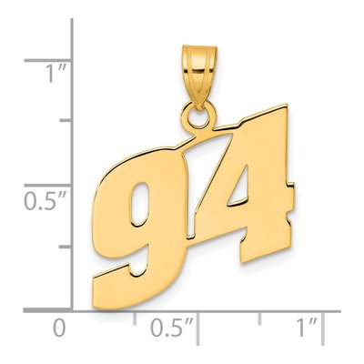14K Yellow Gold Number 94 Pendant – view 5