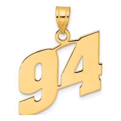 14K Yellow Gold Number 94 Pendant