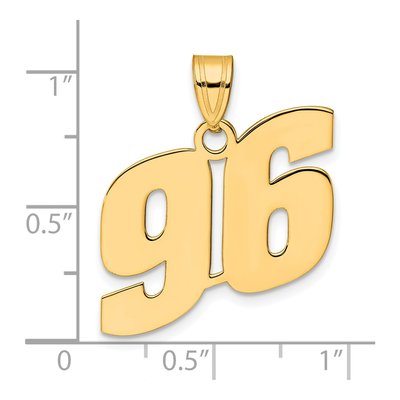 14K Yellow Gold Number 96 Pendant – view 5