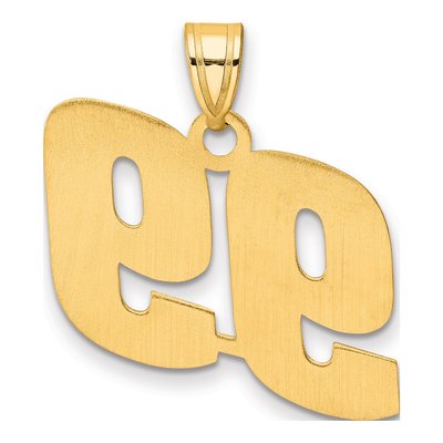 14K Yellow Gold Number 99 Pendant – view 4