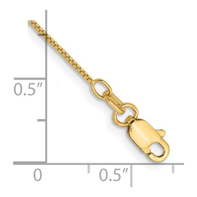 14K Yellow Gold Box Chain Bracelet, 7 in – view 4
