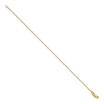 14K Yellow Gold 0.9mm Box Chain Bracelet – view 3