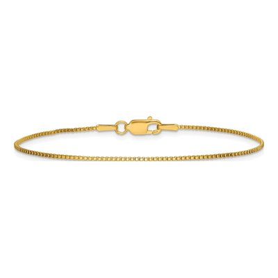 14K Yellow Gold Box Chain Bracelet, 7 in – view 4