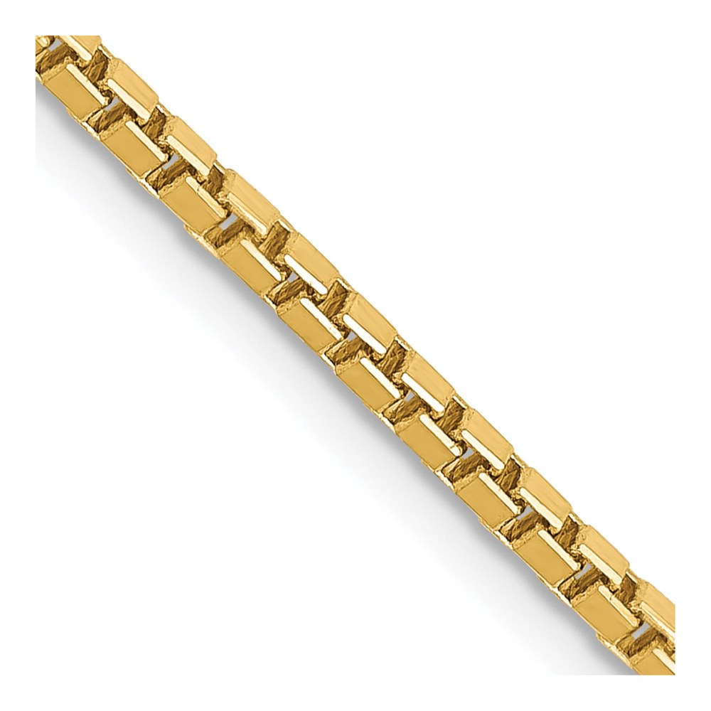 14K Yellow Gold 30 Inch 1.9mm Box With Lobster Clasp Chain Necklace