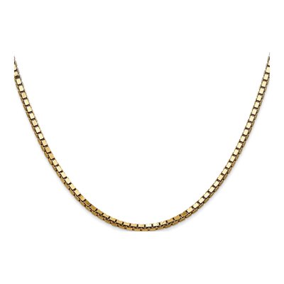 14K Yellow Gold 2.5mm Box Chain – view 4