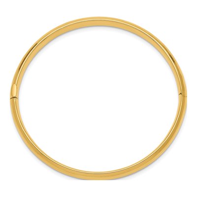 14K Yellow Gold Hinged Children's Bangle Bracelet – view 3