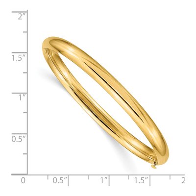 14K Yellow Gold Hinged Children's Bangle Bracelet – view 4