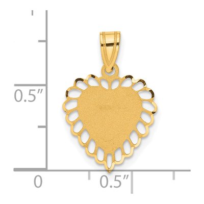 14K Yellow Gold Heart Pendant – view 5