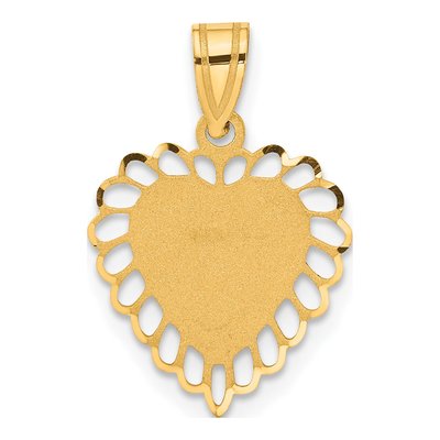 14K Yellow Gold Heart Pendant