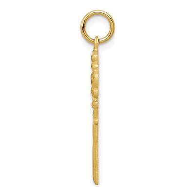 14K Yellow Gold Heart Key Pendant – view 3