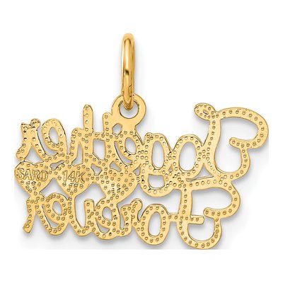 14K Yellow Gold Together Forever Pendant – view 4