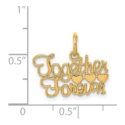 14K Yellow Gold Together Forever Pendant – view 5
