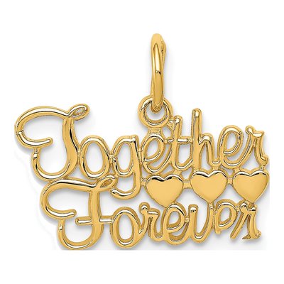 14K Yellow Gold Together Forever Pendant