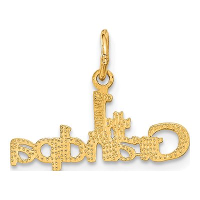 14K Yellow Gold Grandpa Number 1 Pendant – view 4