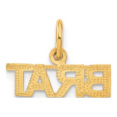 14K Yellow Gold BRAT Pendant – view 4