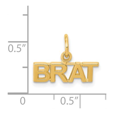 14K Yellow Gold BRAT Pendant – view 5