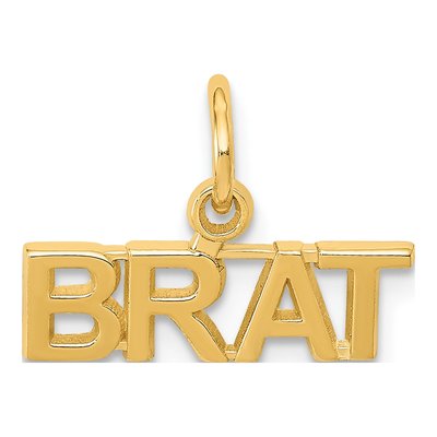 14K Yellow Gold BRAT Pendant