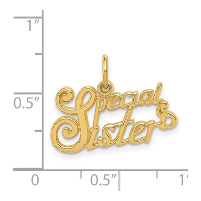 14K Yellow Gold Special Sister Pendant – view 5
