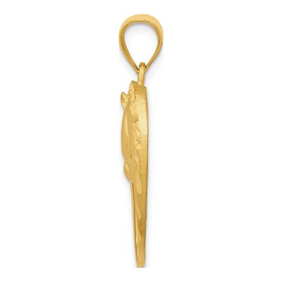 14K Yellow Gold Horse Heart Pendant – view 3