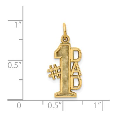 14K Yellow Gold DAD Number 1 Pendant – view 5