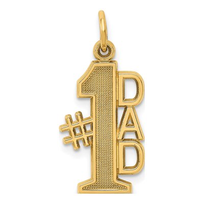 14K Yellow Gold DAD Number 1 Pendant