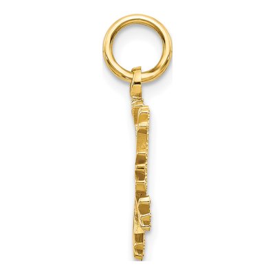 14K Yellow Gold Snowflake Pendant – view 3