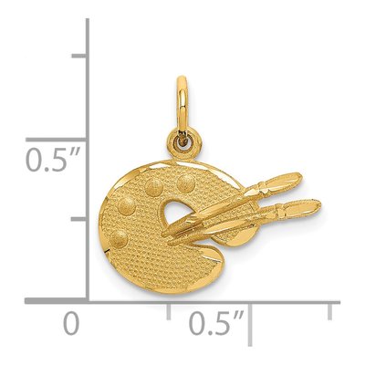 14K Yellow Gold Artist Palette Pendant – view 5