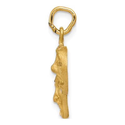 14K Yellow Gold Comedy Tragedy Pendant – view 3
