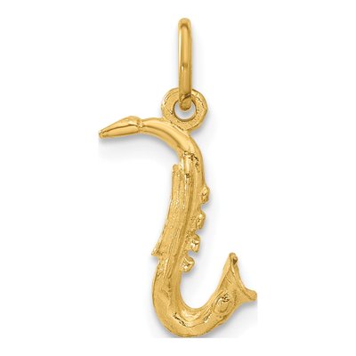 14K Yellow Gold 3-D Saxophone Pendant – view 4