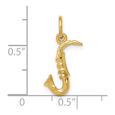 14K Yellow Gold 3-D Saxophone Pendant – view 5