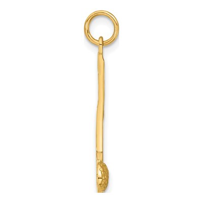 14K Yellow Gold Musical Note Pendant – view 3