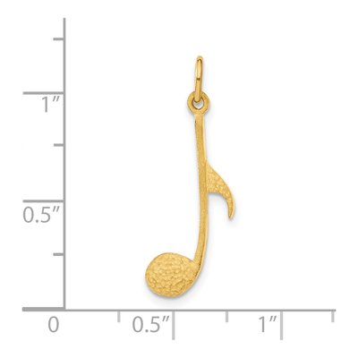 14K Yellow Gold Musical Note Pendant – view 5