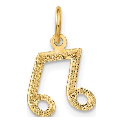 14K Yellow Gold Musical Notes Pendant – view 4