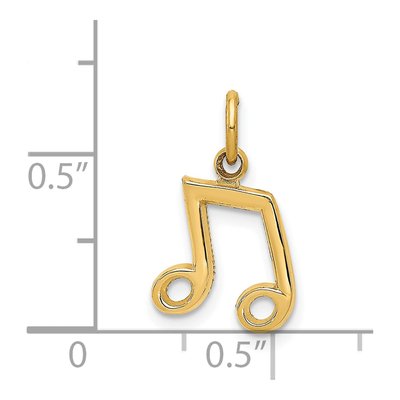 14K Yellow Gold Musical Notes Pendant – view 5