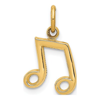 14K Yellow Gold Musical Notes Pendant
