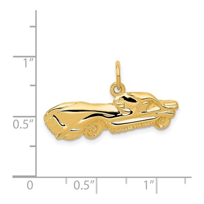 14K Yellow Gold Sports Car Pendant – view 5
