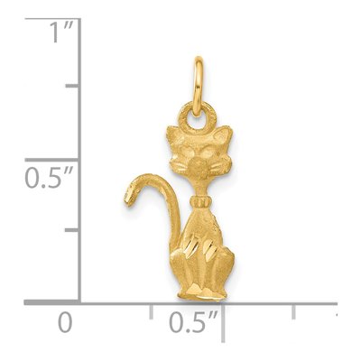 14K Yellow Gold Tom Cat Pendant – view 5