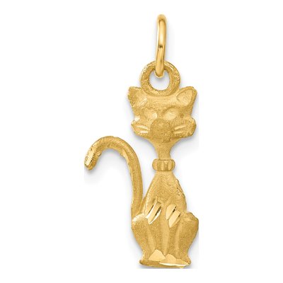 14K Yellow Gold Tom Cat Pendant