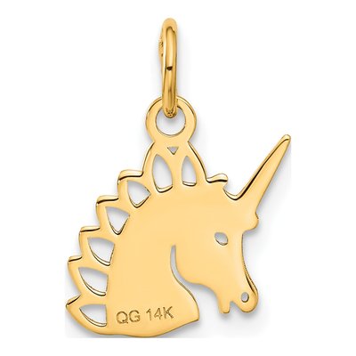 14K Yellow Gold Unicorn Pendant – view 4
