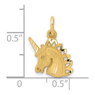 14K Yellow Gold Unicorn Pendant – view 5