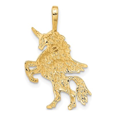 14K Yellow Gold Unicorn Pendant – view 4