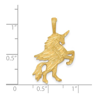 14K Yellow Gold Unicorn Pendant – view 5